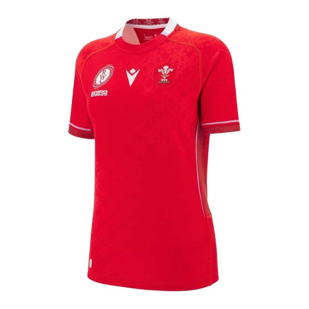 Macron Womens/Ladies World Cup 2025 Wales RU Home Shirt / Red
